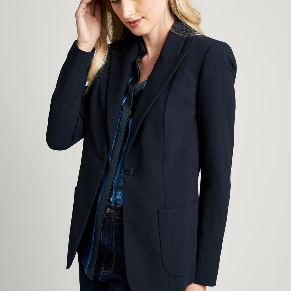 Elie Tahari Black Women's Wendy blazer Jacket size 10 - Picture 2 of 8